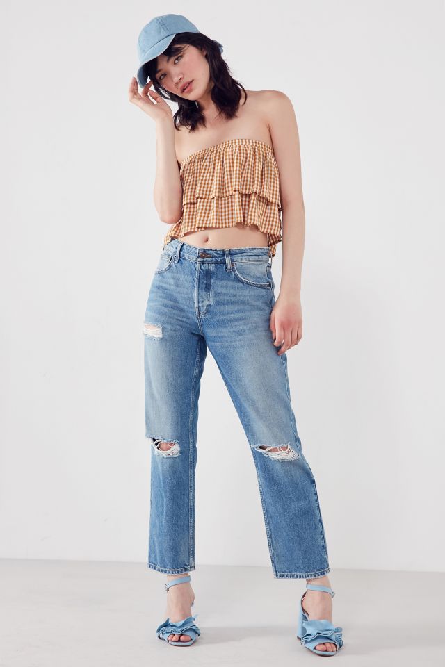 Kimchi Blue Ruffle Gingham Tube Top #3