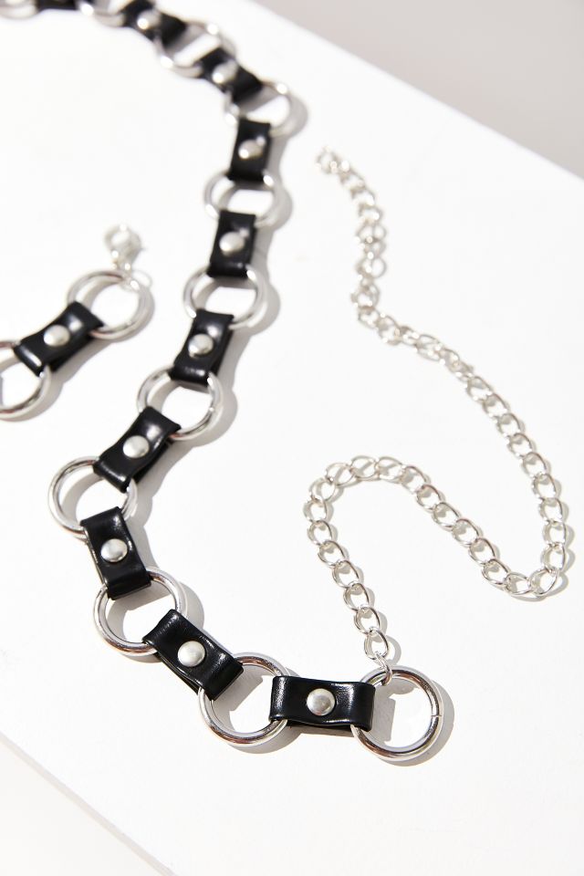 Faux Leather Chain Belt #3
