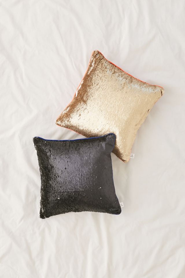 Coussin Décoratif Réversible à Paillettes Sirène #3
