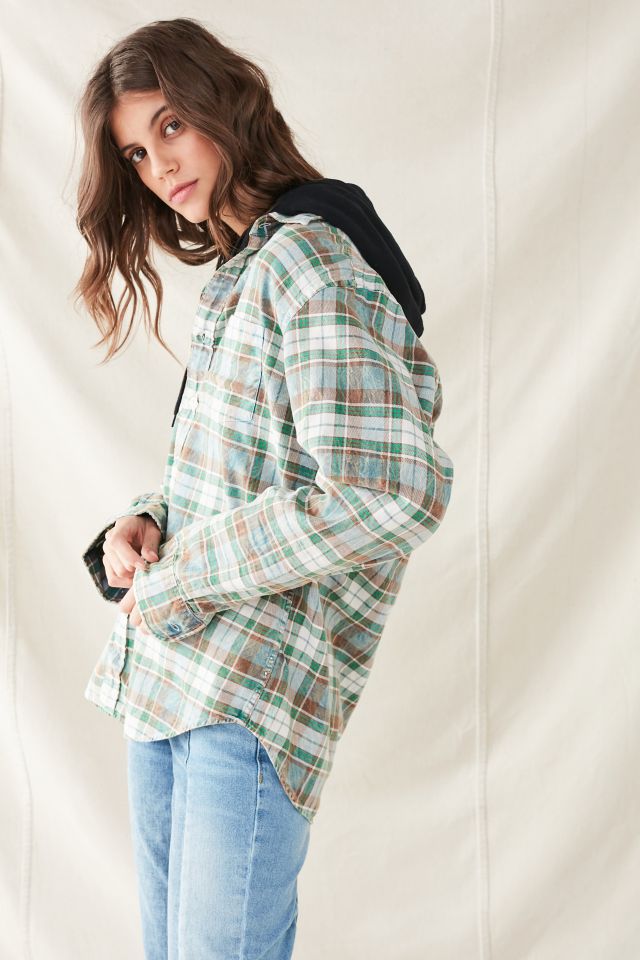 Urban Renewal Recycled Acid Wash Flannel Shirt #3