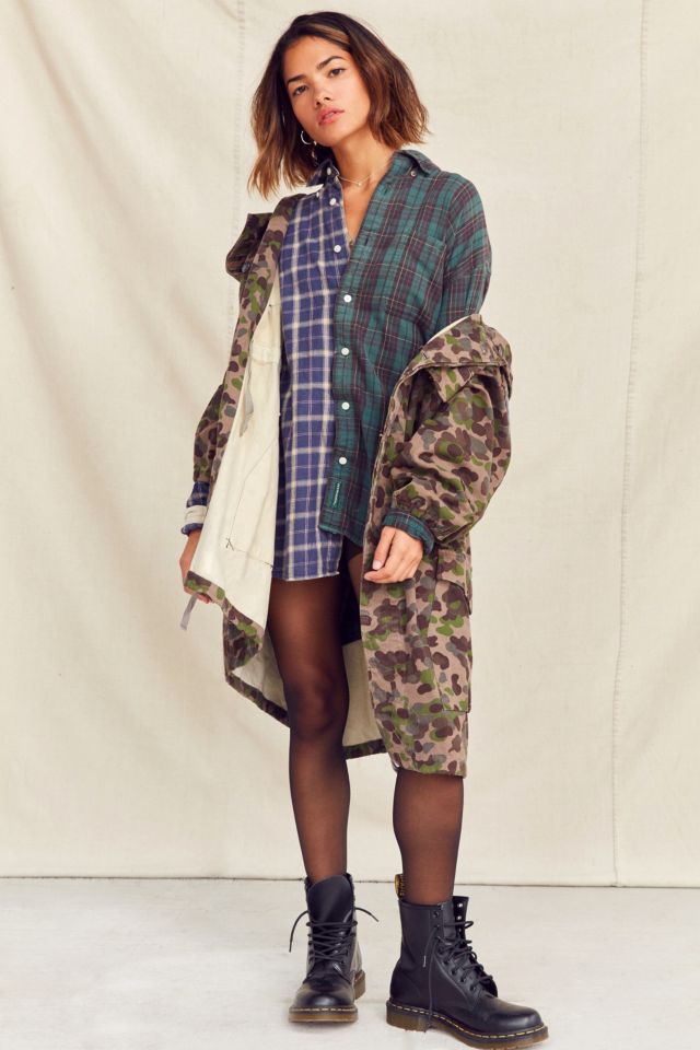 Urban Renewal Recycled Spliced Button-Down Flannel Shirt #2