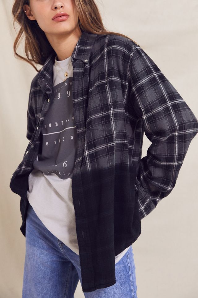 Urban Renewal Recycled Dip Dye Flannel Shirt #4