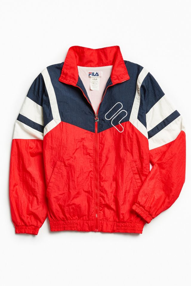 Fila red blue hot sale white jacket