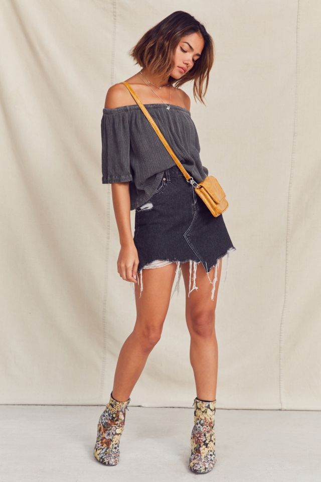 Urban Renewal Remade Gauzy Off-The-Shoulder Top #1