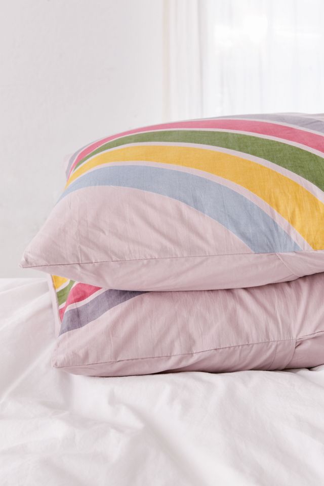 Rainbow Striped Pillowcase Set #2