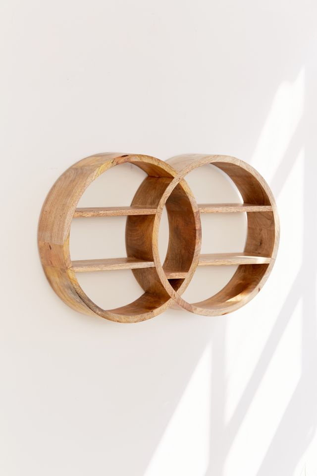 Dahlila Double Round Wall Shelf #1