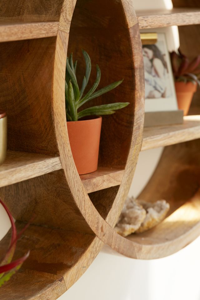Dahlila Double Round Wall Shelf #2