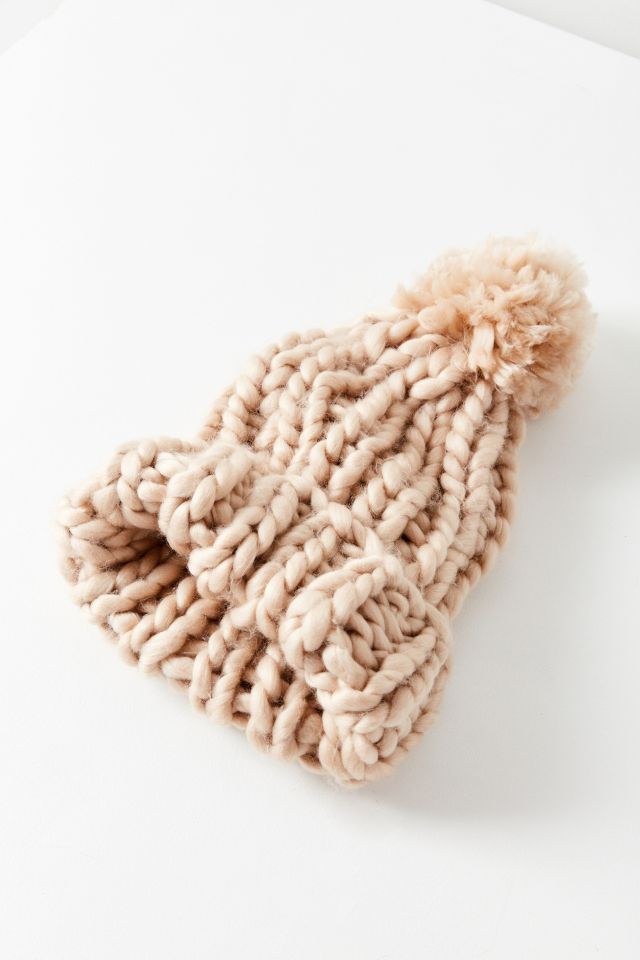 Chunky Knit Pompom Beanie #1