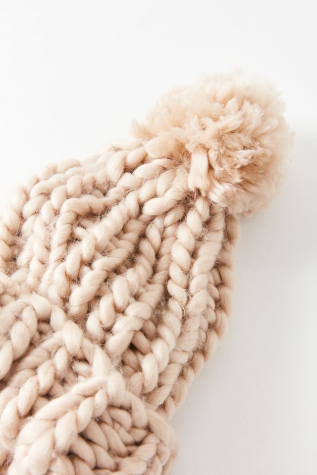 Chunky Knit Pompom Beanie #2