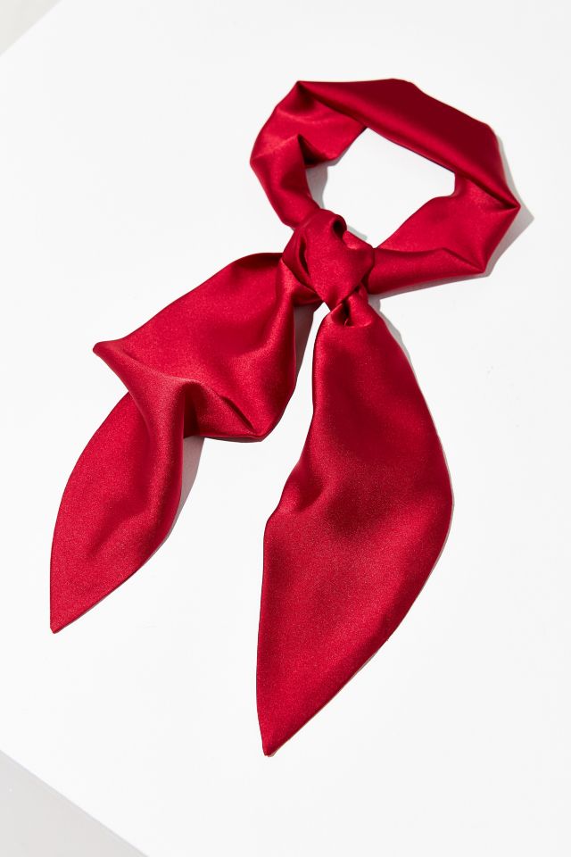 Silky Wrap Neck Tie Scarf #1