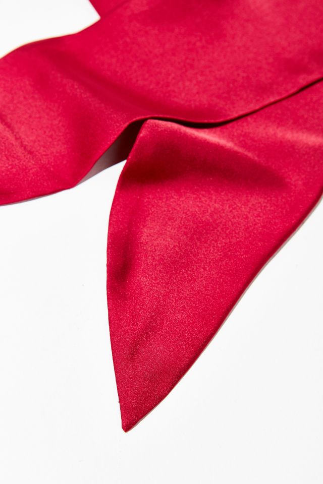 Silky Wrap Neck Tie Scarf #3