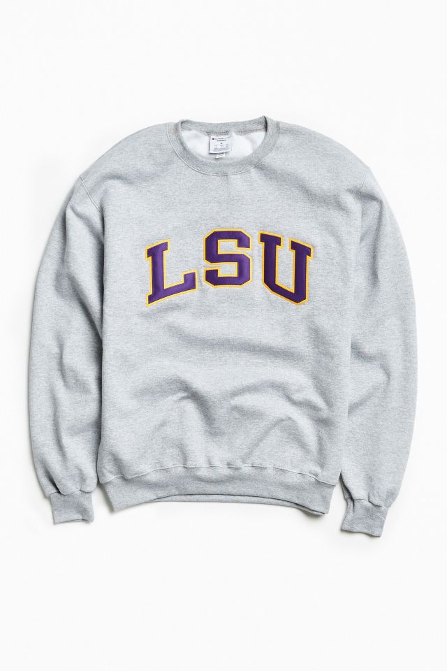 Champion Louisiana State University Eco Fleece Crew Neck Sweatshirt Urban  Outfitters