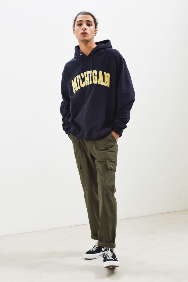 Champion University Of Michigan Eco Fleece Hoodie Sweatshirt #5