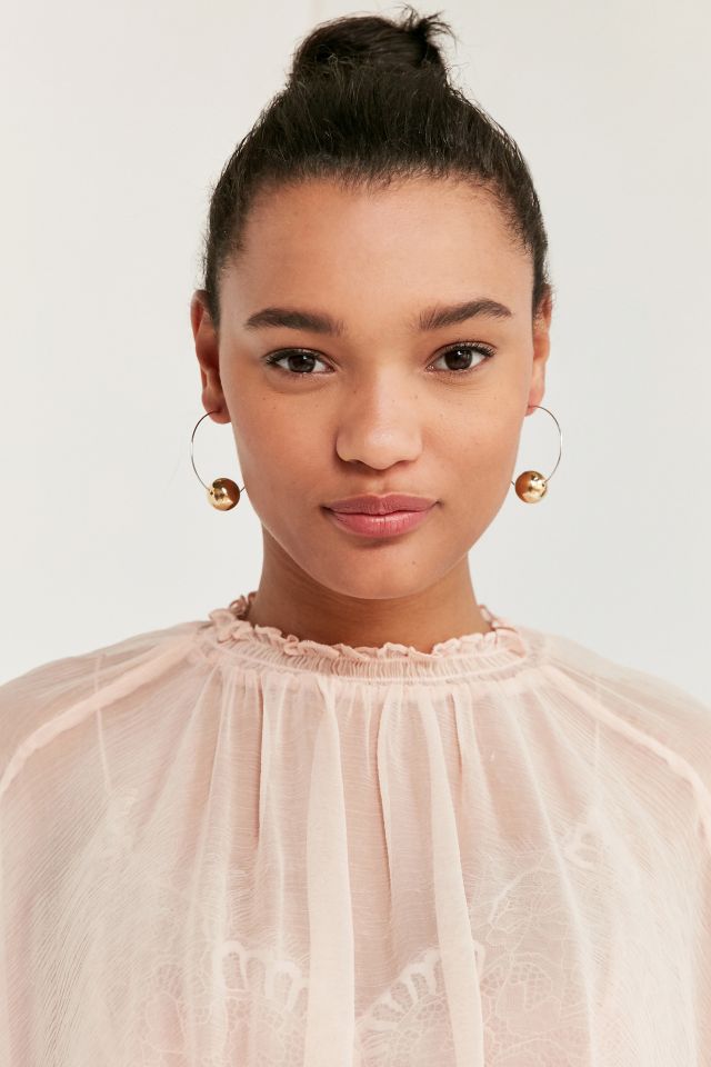 Kimchi Blue Sheer Smocked Mock-Neck Top #5