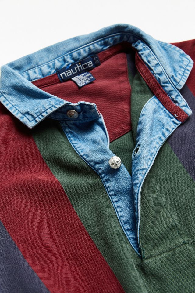 Vintage Nautica Striped Rugby Shirt #1