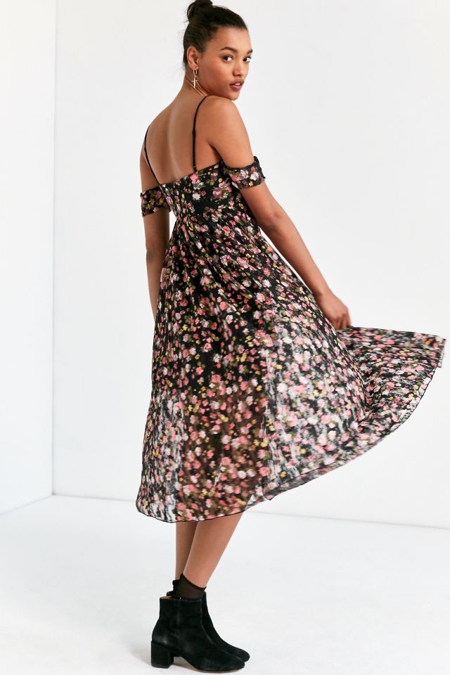 Kimchi Blue Violet Printed Lace Midi Dress #5