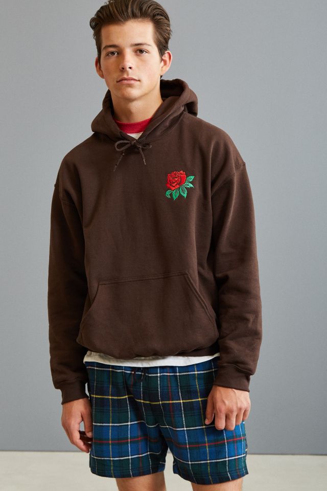 Embroidered Rose Hoodie Sweatshirt #1