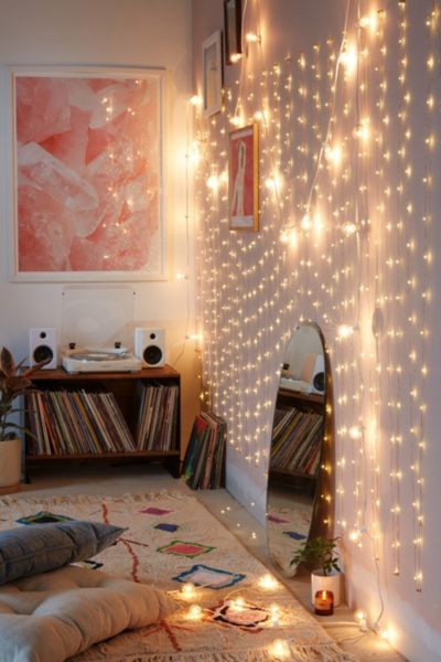 Crescent Moon Curtain String Lights