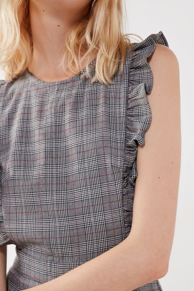 Cooperative Glenn Plaid Apron Ruffle Jumpsuit #4