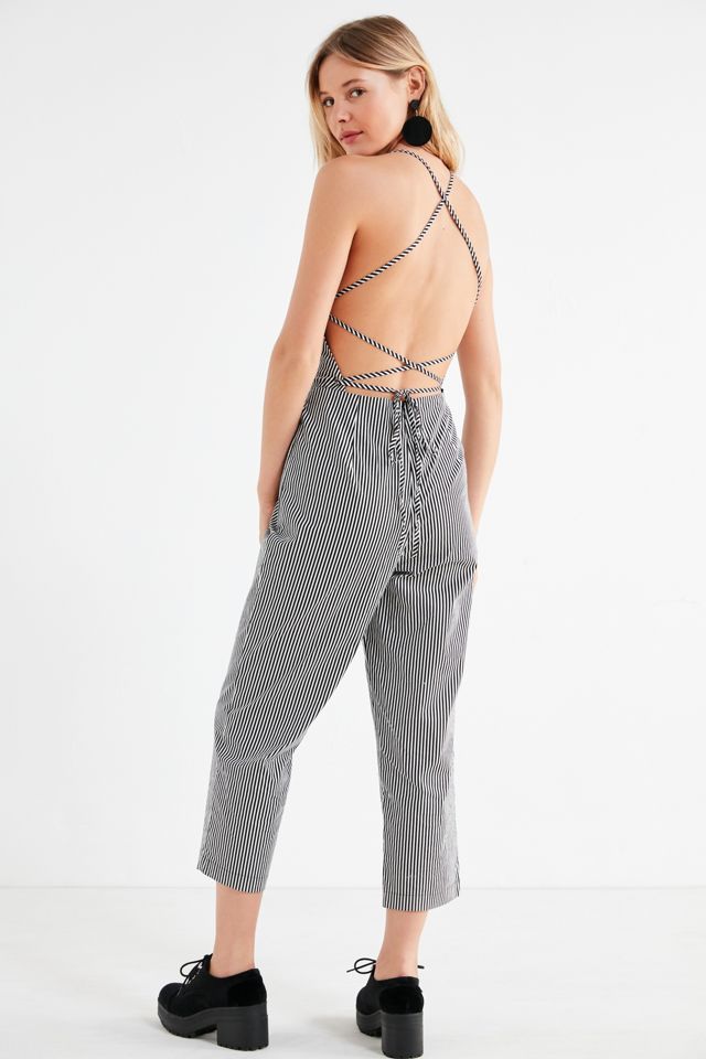 Silence + Noise Strappy Striped Culotte Jumpsuit #4