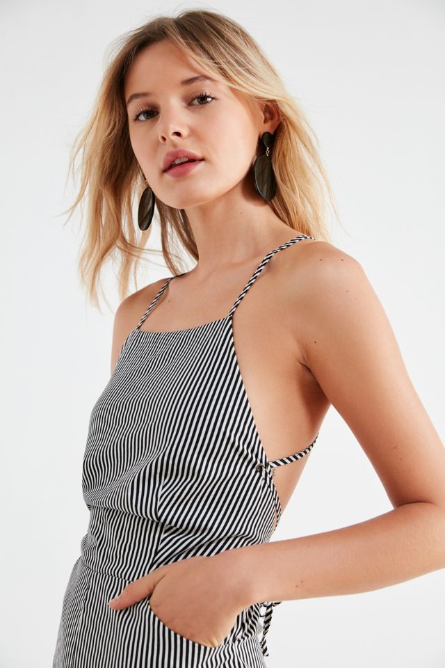 Silence + Noise Strappy Striped Culotte Jumpsuit #5