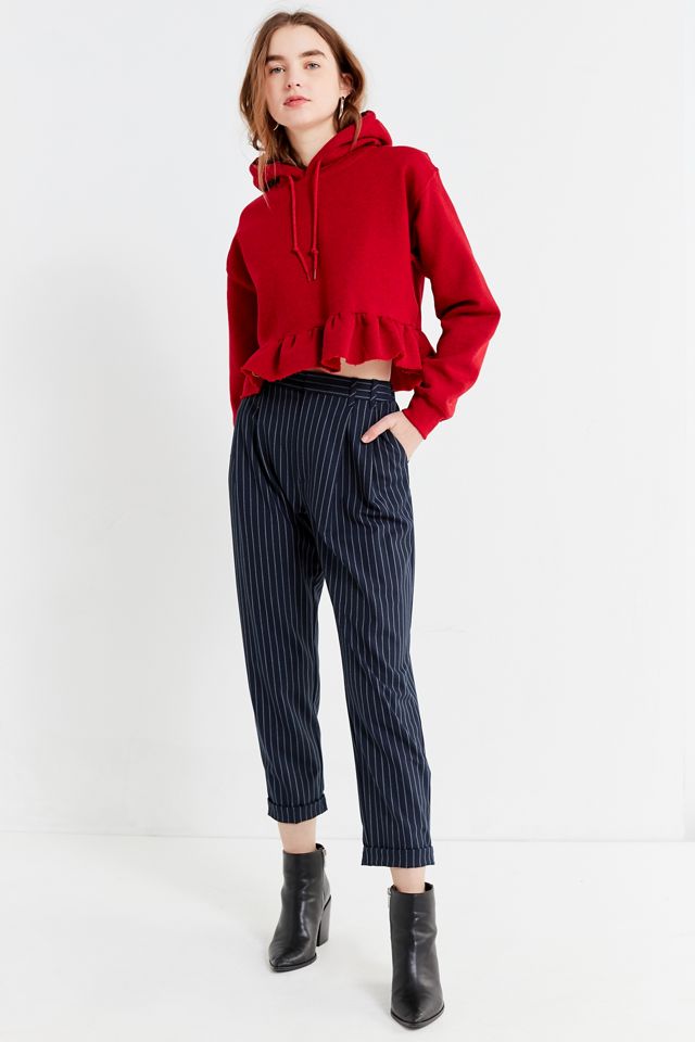 Urban Renewal Recycled Peplum Hoodie Sweatshirt | Urban Outfitters