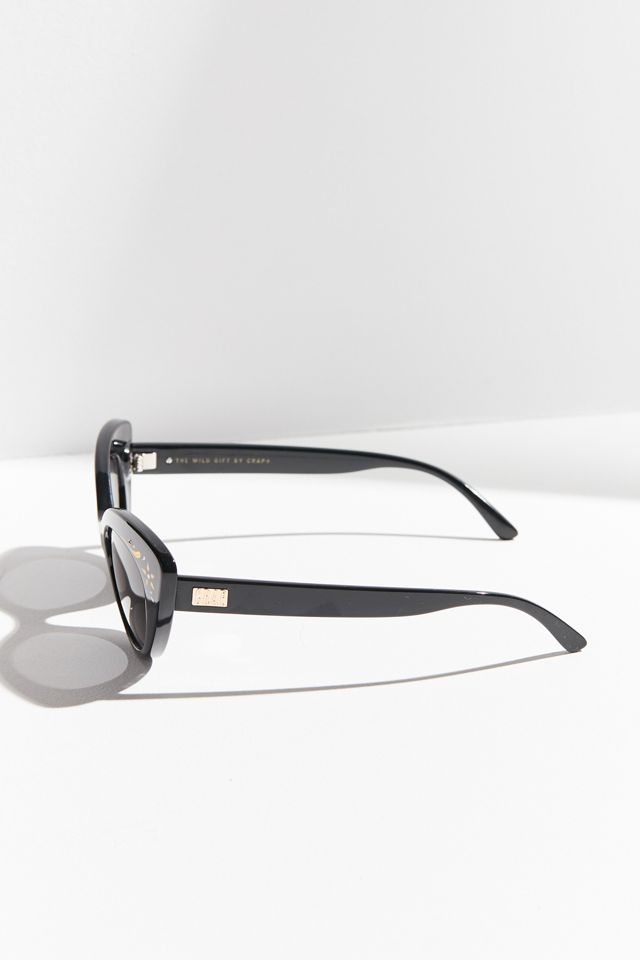 Cat eye sunglasses black and white crap eyewear Crap® Eyewear | Eyedress Black Oval Sunglasses – Crap Eyewear main image 3