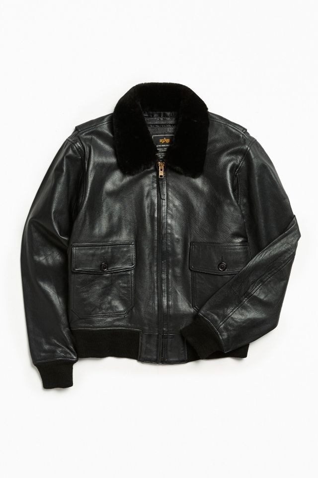 Alpha Industries G-1 Leather Bomber Jacket #1