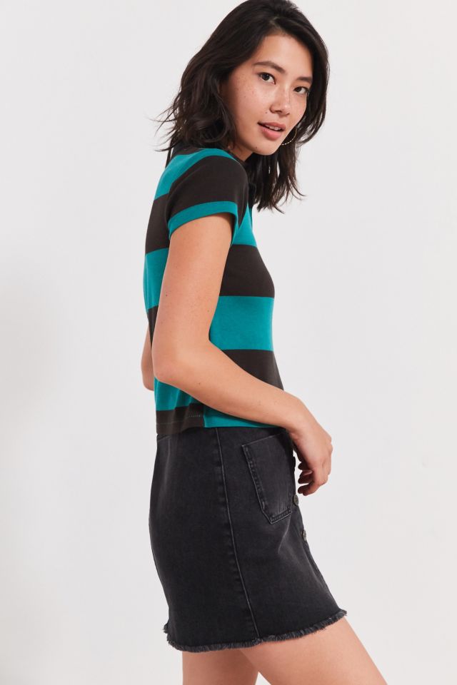 T-shirt polo rayé Joanie BDG #3