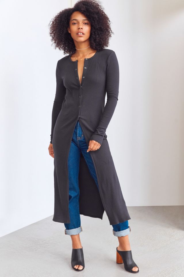 Silence + Noise Terra Longline Snap Button Top #5