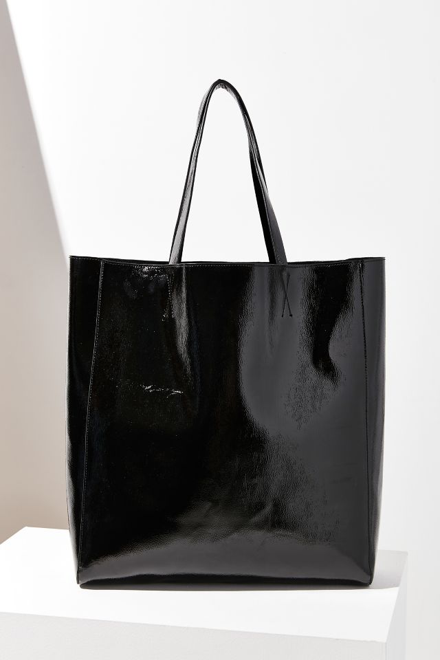 Patent Faux Leather Tote Bag #4