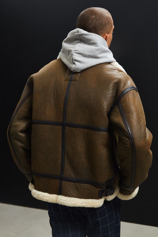 Alpha industries b3 hot sale sheepskin bomber jacket