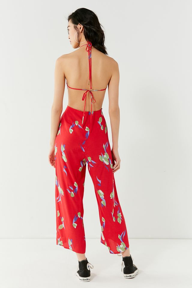 Kimchi Blue Floral Backless Apron Jumpsuit #1