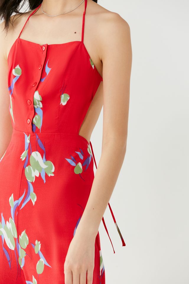 Kimchi Blue Floral Backless Apron Jumpsuit #2