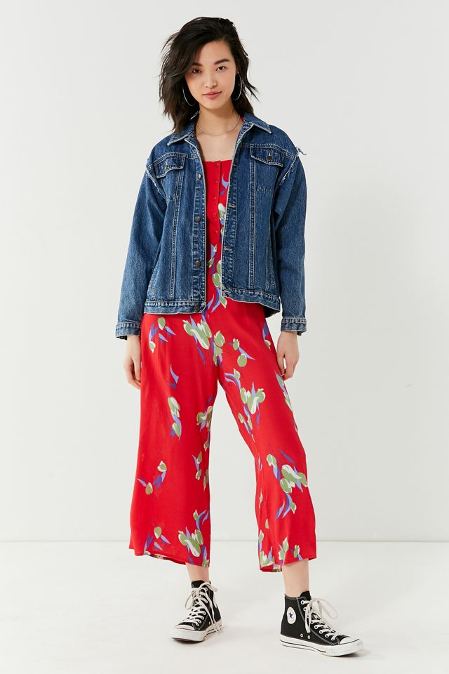 Kimchi Blue Floral Backless Apron Jumpsuit #3