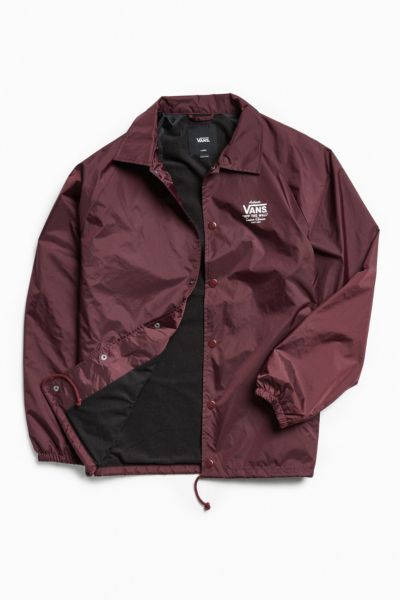 maroon vans windbreaker