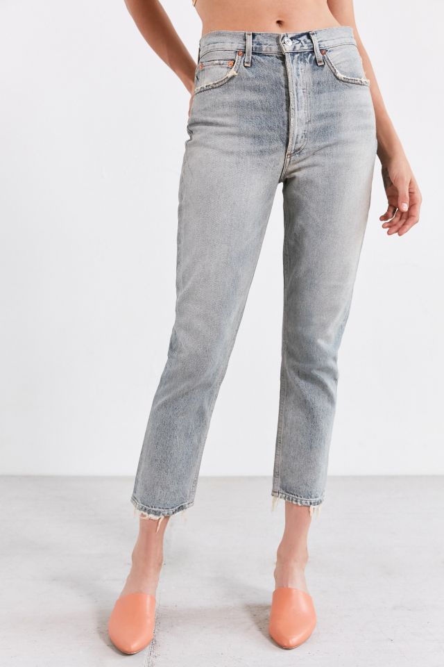 AGOLDE Riley High Rise Cropped Jean Vanished