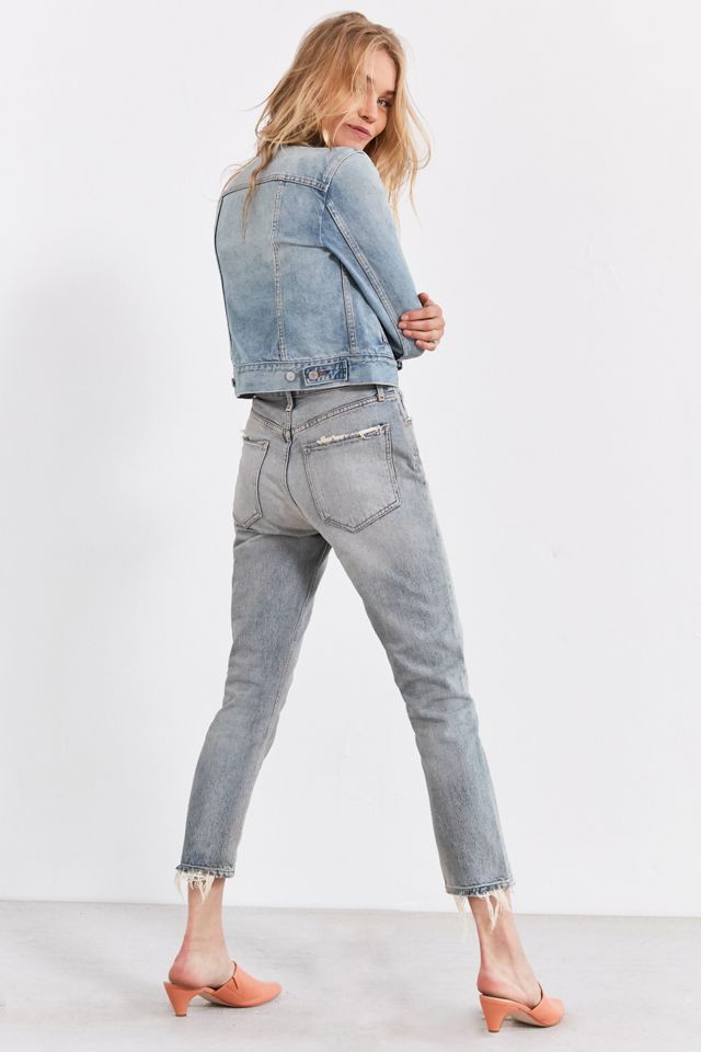 AGOLDE Riley High-Rise Cropped Jean – Vanished | Urban Outfitters