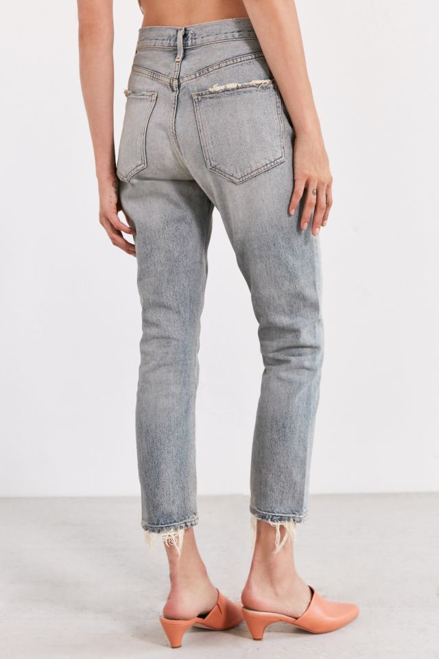 AGOLDE Riley High-Rise Cropped Jean – Vanished | Urban Outfitters
