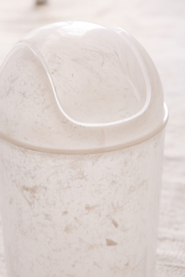 Marble Mini Lidded Trash Can #2