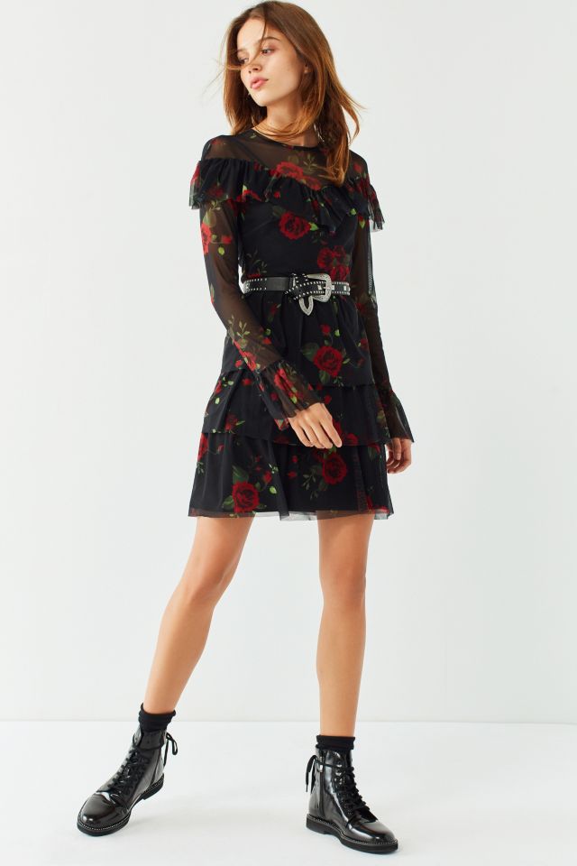 Oh My Love Tiered Mesh Ruffle Dress #1