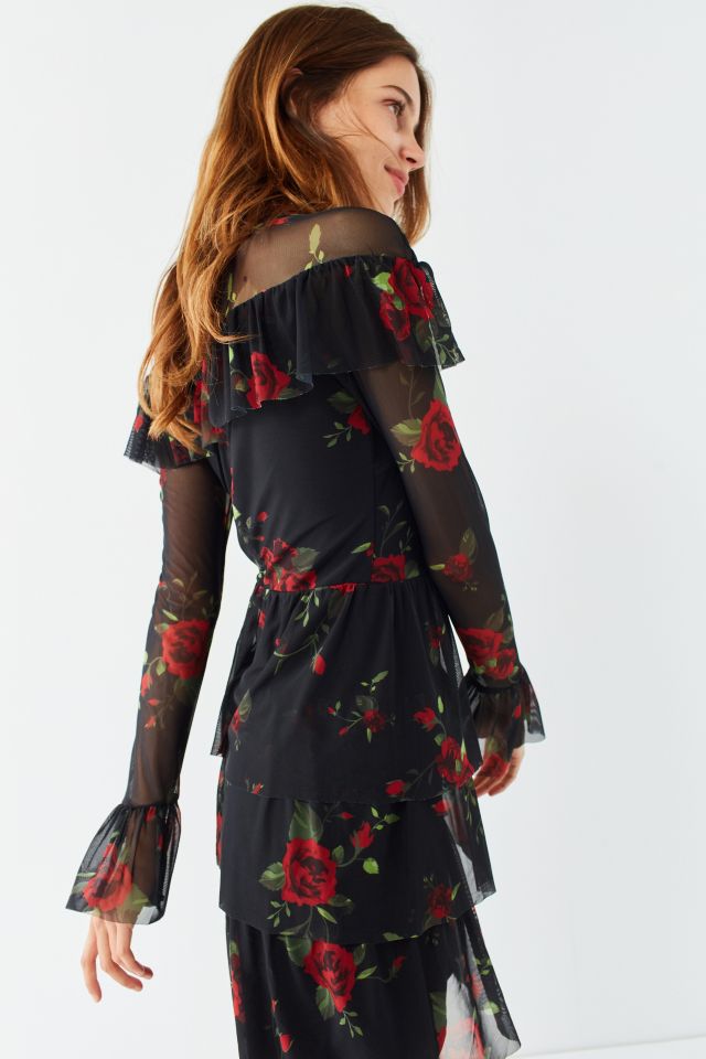 Oh My Love Tiered Mesh Ruffle Dress #4