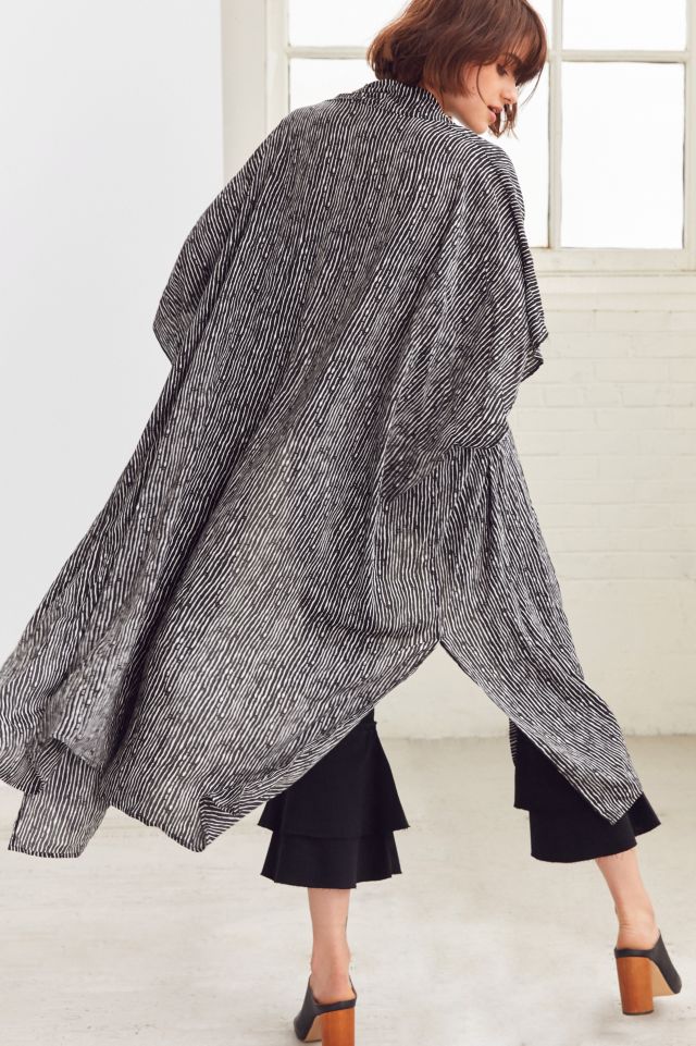 Striped Long Kimono