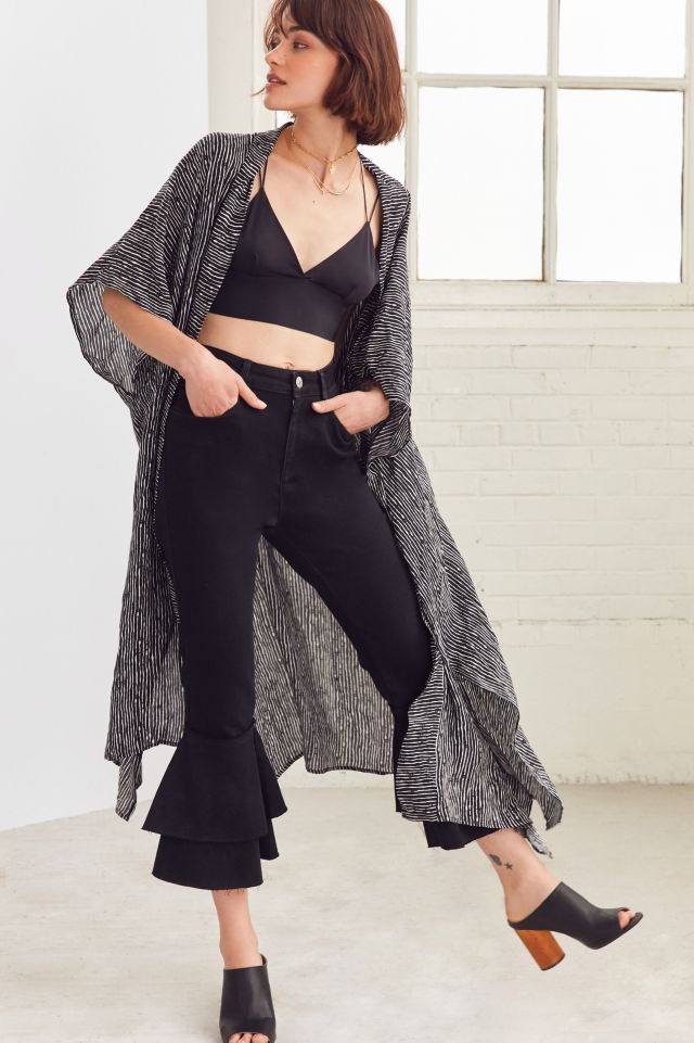 Striped Long Kimono #1