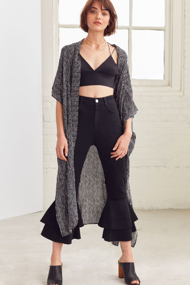 Striped Long Kimono #3