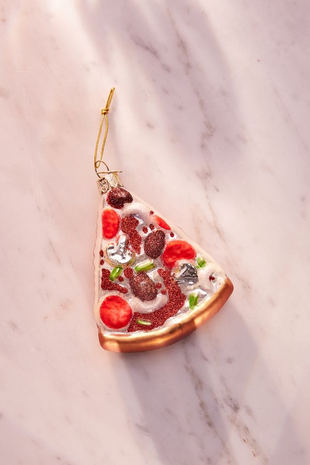 Glitter Pizza Christmas Ornament #1