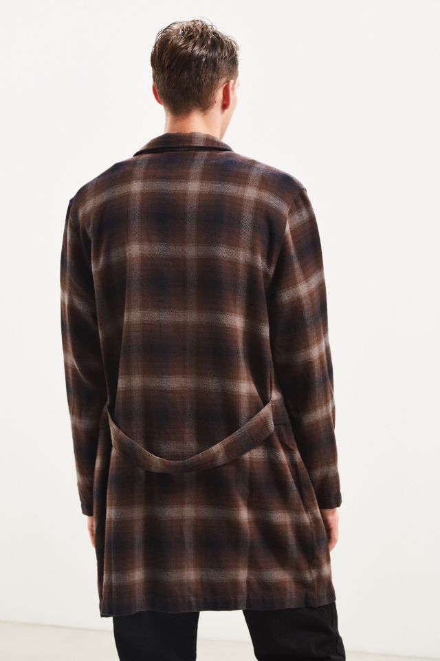 UO Plaid Flannel Robe Button-Down Shirt #2