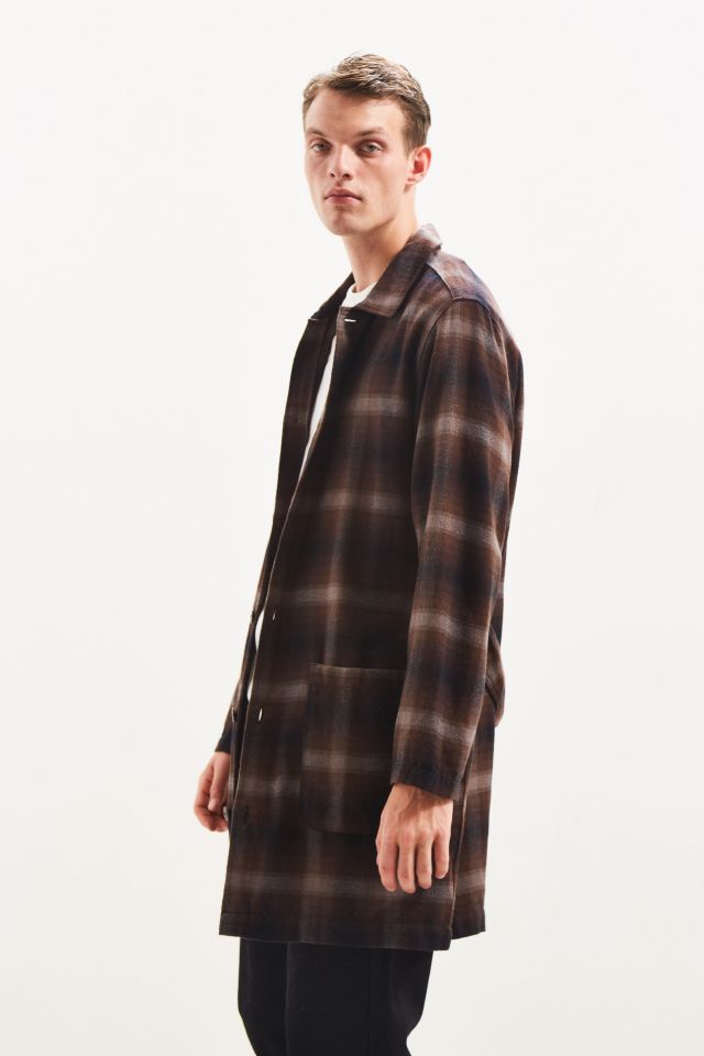 UO Plaid Flannel Robe Button-Down Shirt #3