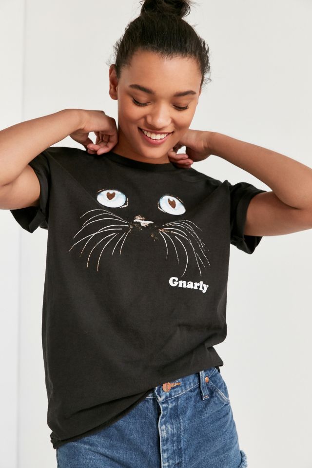 Gnarly Meow Cat Tee | Urban Outfitters