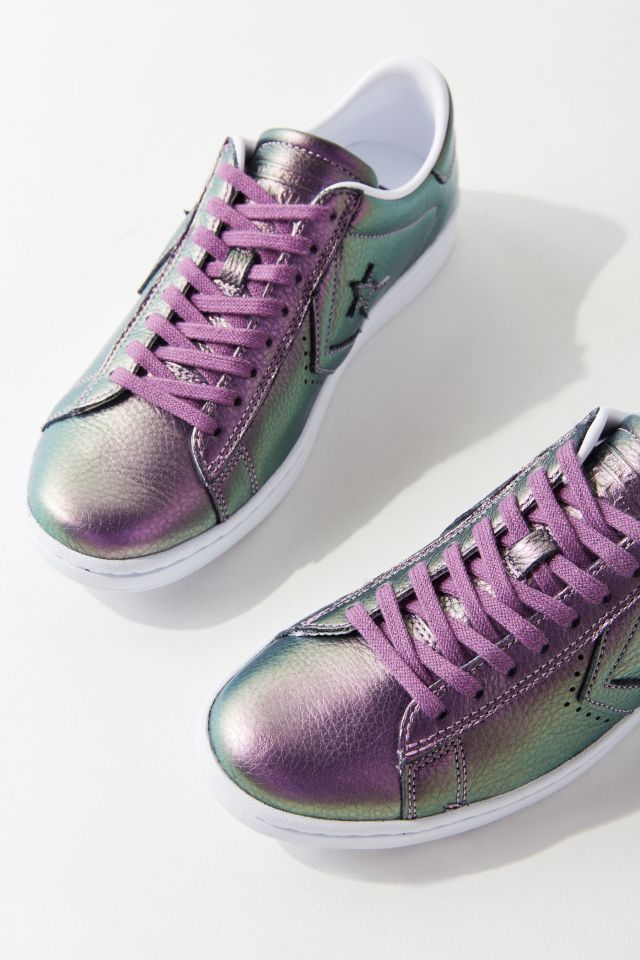 converse pro leather lp iridescent leather low top sneaker